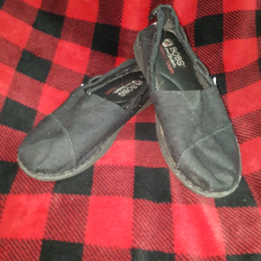 Women's Black BOBS, size 6.5